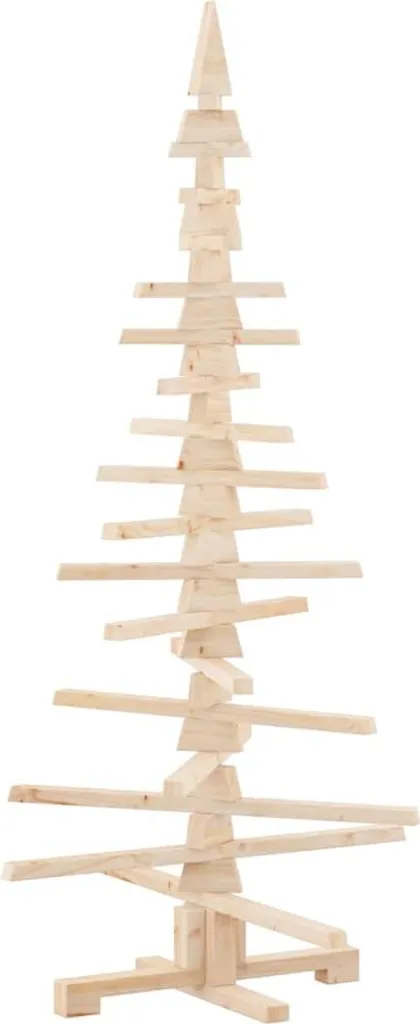 vidaXL Sapin de Noël en Bois 150 cm en Pin Massif pour Déco de Fêtes