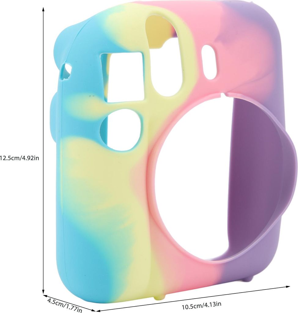Kamera-Silikon-Schutzhülle, hohe Elastizität, starke Belastbarkeit, weiche Gehäuseschale, passend für Instax Mini 12, tiefes Blau, Gelb, Rosa, ...
