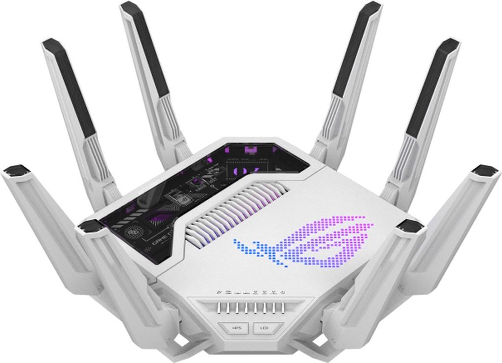 ASUS ROG Rapture GT-BE19000AI WLAN-Router 10 Gigabit Ethernet Tri-Band (2,4 GHz/5 GHz/6 GHz) Weiß