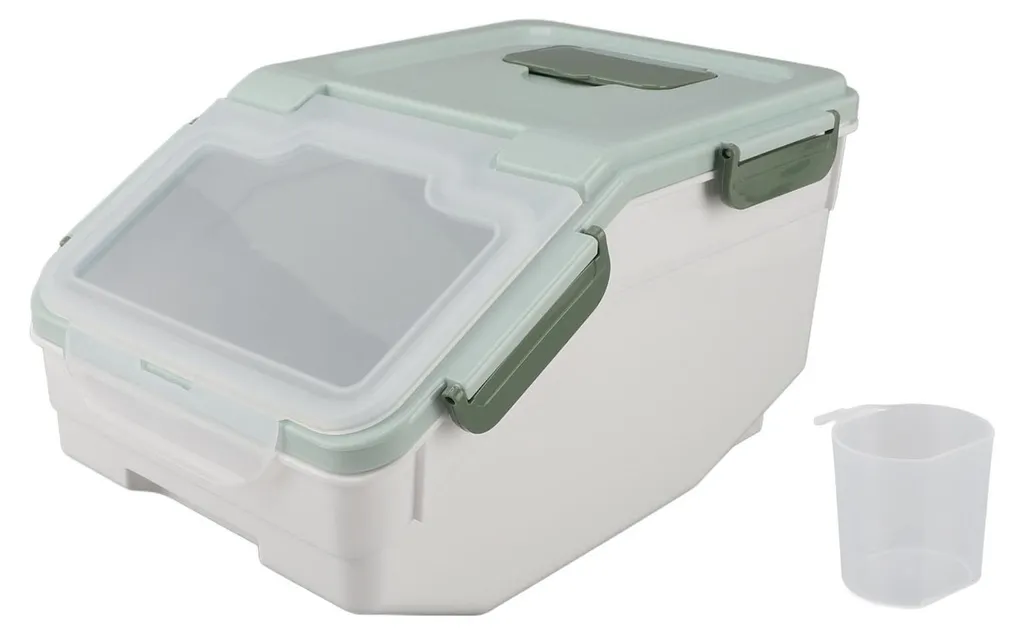 Boîte de stockage alimentaire 10kg pour riz et farine en vert menthe