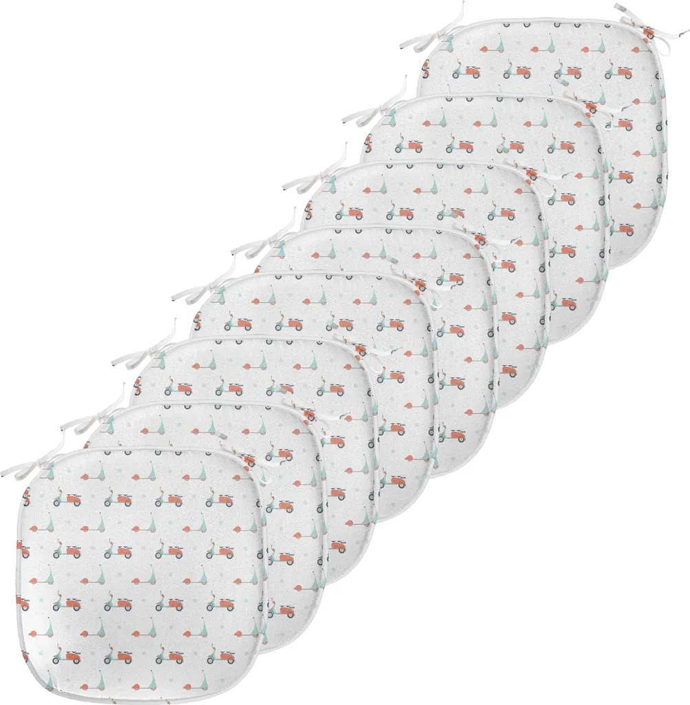 Coussin de Siège Imperméable et Décoratif 40x40 cm pour Cuisine - 8 pcs