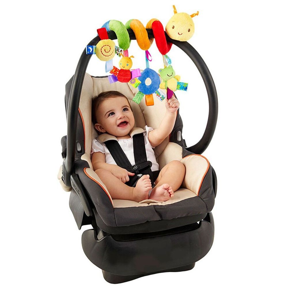 Vi.yo Baby Spielspirale Plüsch Tier Spielzeug /Kinderwagen Spielzeug zum Greifen/ab 0 Monate Stoff-Spirale zum Greifen und Fühlen für Bett Kinderwagen,Laufgitter 