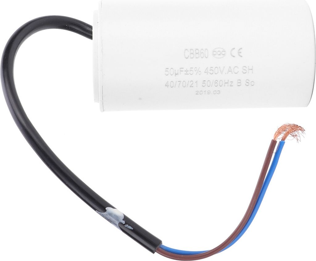 CBB60 Kondensator rozruchowy silnika 450 V 50 uF Zdjęcie produktu 