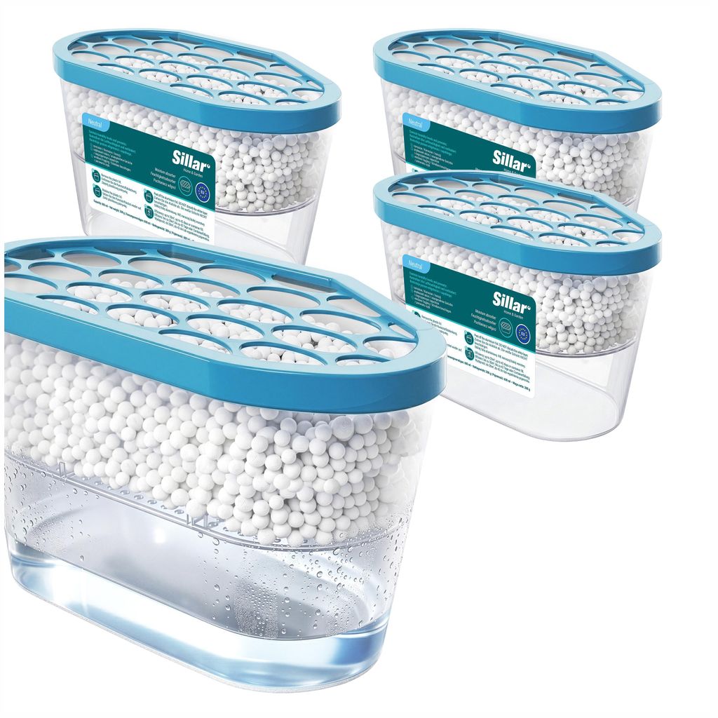 Absorbeurs d'humidité Sillar, 600 ml, sans odeur, lot de 4 Image du produit 