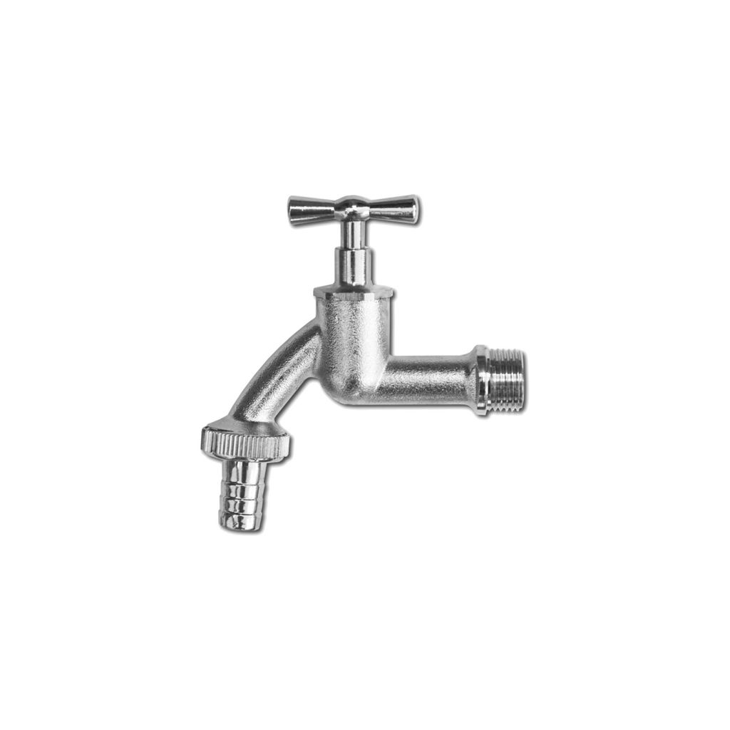 Kugelhahn Wasserhahn Knebelhahn 3/4" x 1", Schlauchtülle 3/4", Messing vern.