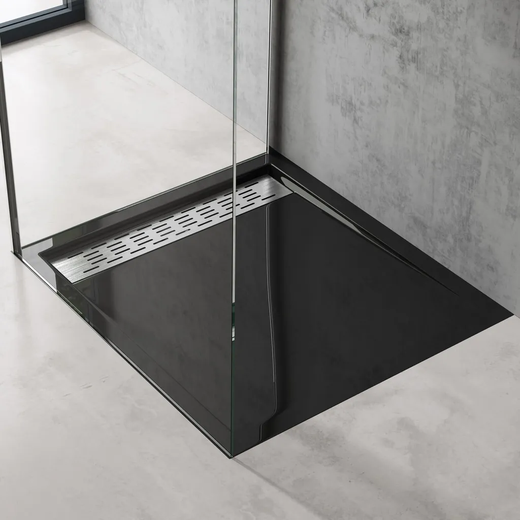 Piatto Doccia 80x90 Nero Acrilico doporro Xetro04 | Arredo Bagno Moderno