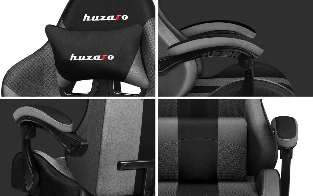 Siège Gaming Confortable Huzaro Force 4.7 Gris pour Longues Sessions - 25