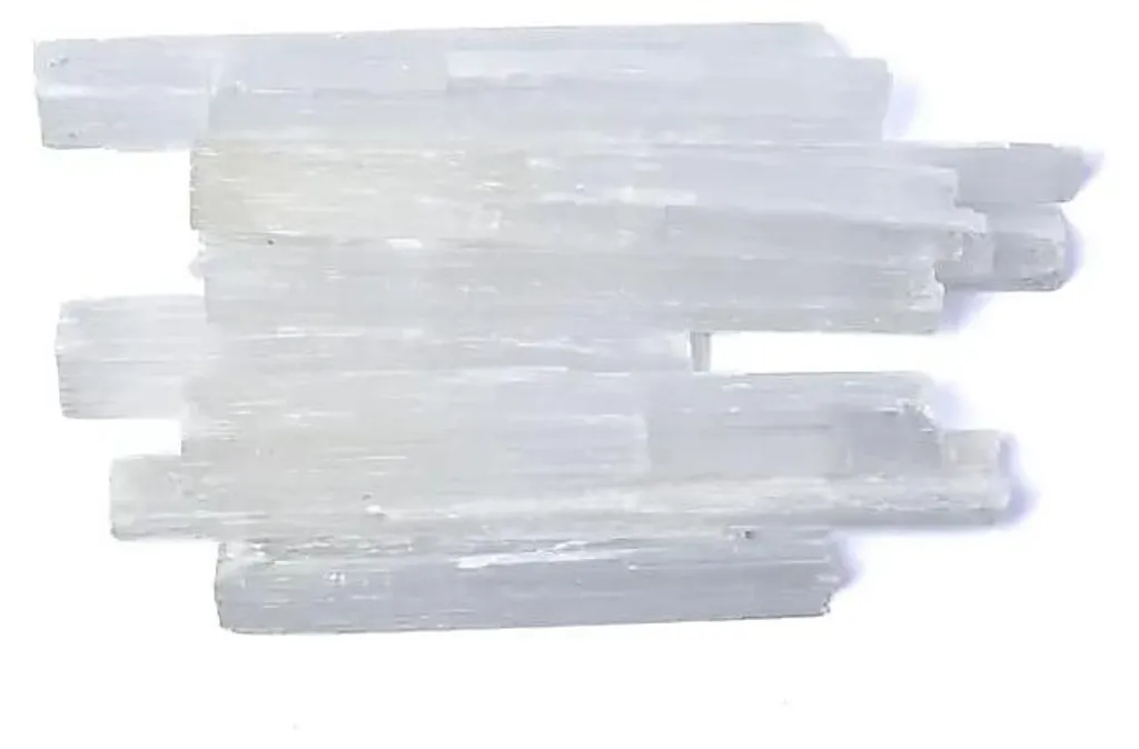 Pack de 2 Bâtons de Sélénite 12cm - Idéal pour Yoga et Sérénité Maison