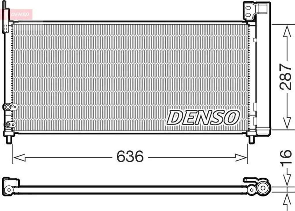 Condensateur de clim DENSO DCN50122 avec filtre déshydrateur intégré