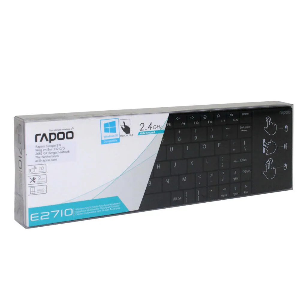 Fini les Câbles : Rapoo 2710 Clavier Sans Fil avec Souris Tactile