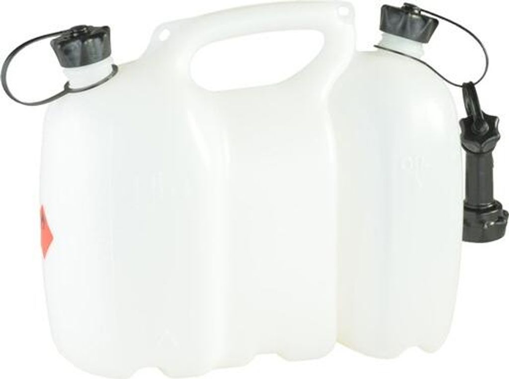 hünersdorff Doppelkanister "Profi" 6+3 l, UN, HD-PE natur, inkl. Auslaufrohr, Zubehör schwarz