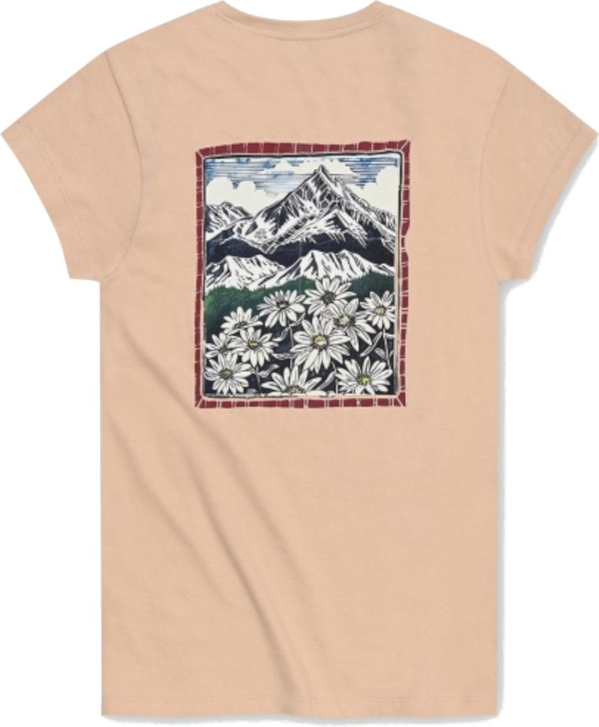 Bavarian Caps Damen Motiv T-Shirt , Alpinum - Beige, M