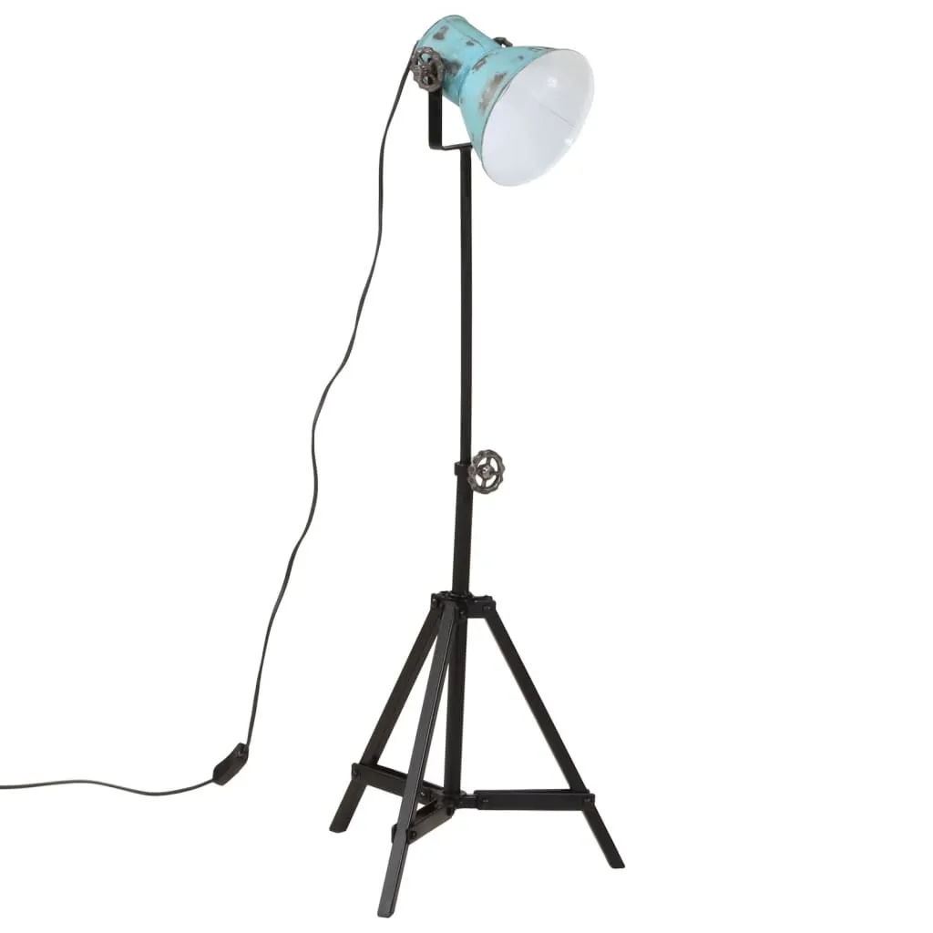 vidaXL Lampada da terra 25 W Blu 35x35x65/95 cm E27