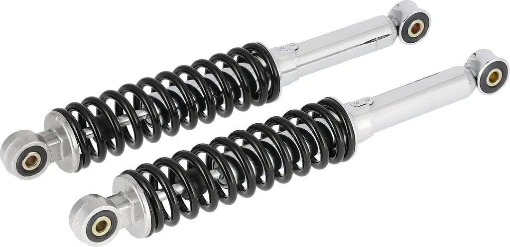 Amortisseurs 320mm noirs chromés : finissez-en avec les chocs et vibrations