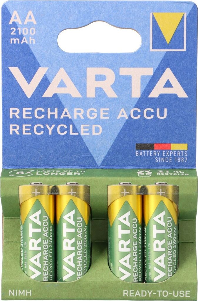 Varta Recycled AA 2100mAh, Bateria do ponownego Zdjęcie produktu 