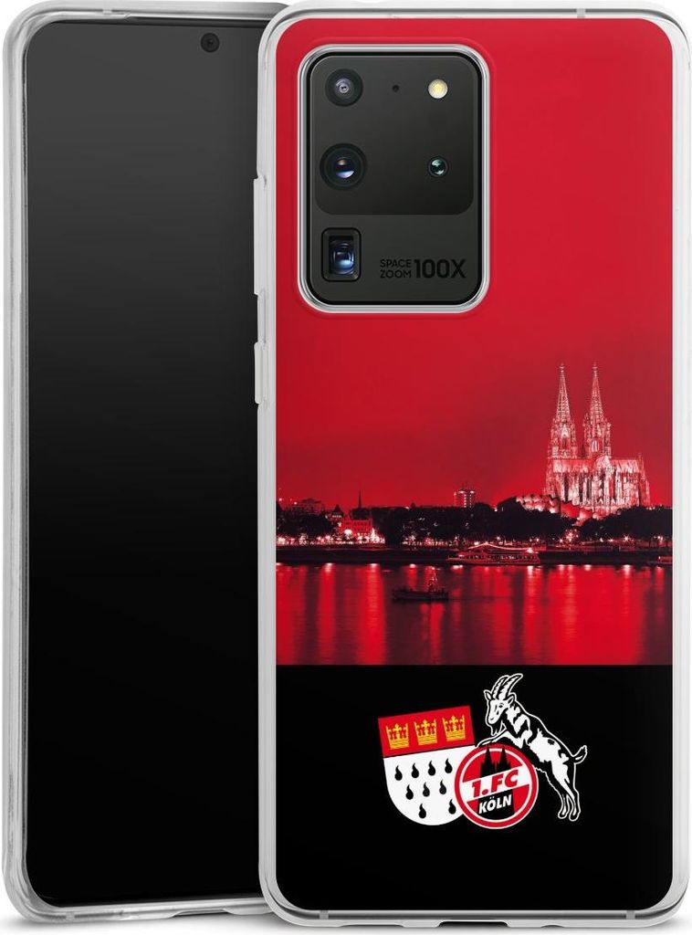 DeinDesign Handyhülle für Samsung Galaxy S20 Ultra Silikon Hülle Case Smartphone Schutzhülle 1. FC Köln Offizielles Lizenzprodukt Skyline