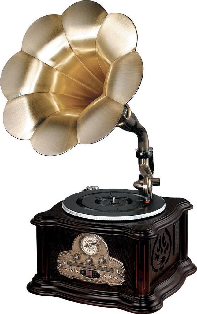 Retro gramofón s lampou - platne, CD, MP3, Bluetooth, FM/AM Obrázok produktu 