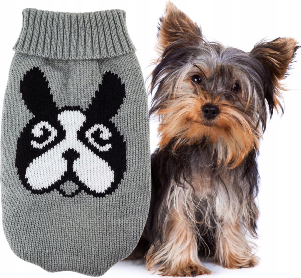 Pullover Hund Katze Winterkleidung 27cm (10) in FRENCHIE Bulldoggen