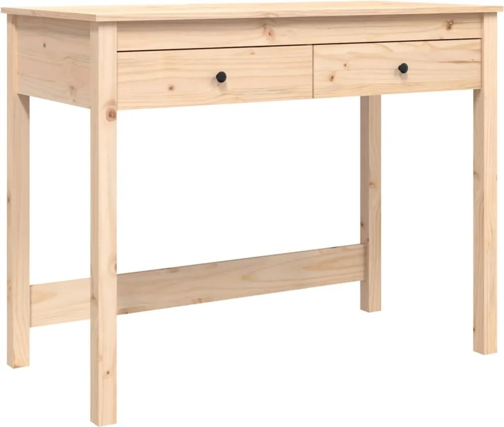 Scrivania Professionale Legno Pino Massiccio 100x50x78 cm