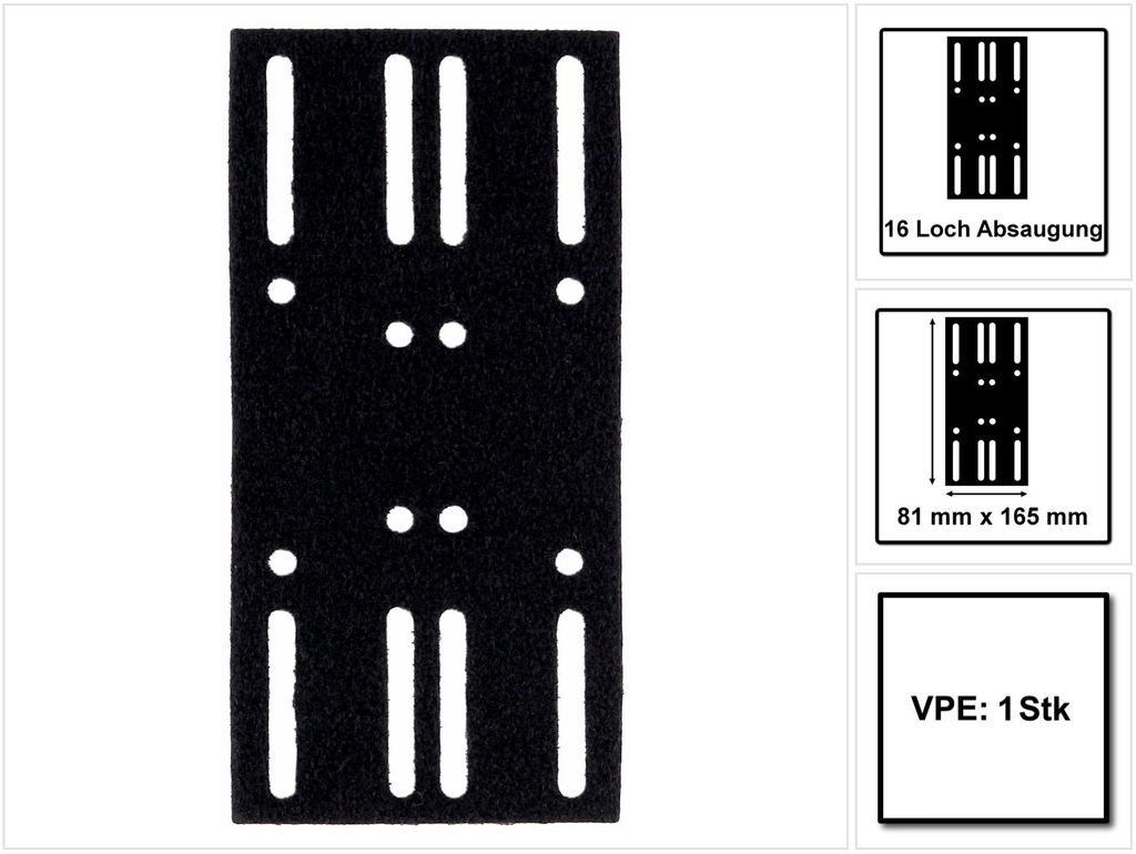 Mirka Schutzauflage Protection Pad 81 x 165 mm für DEOS 353 Produktbild 