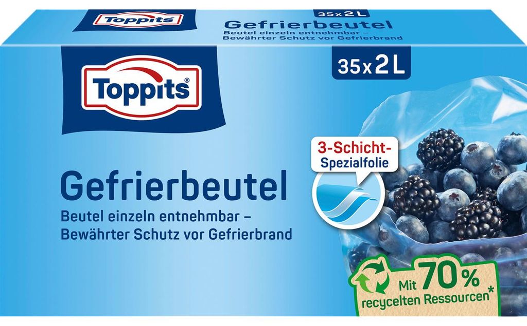 Toppits 2802887003 35 Toppits Gefrierbeutel 2,0 l Zdjęcie produktu 