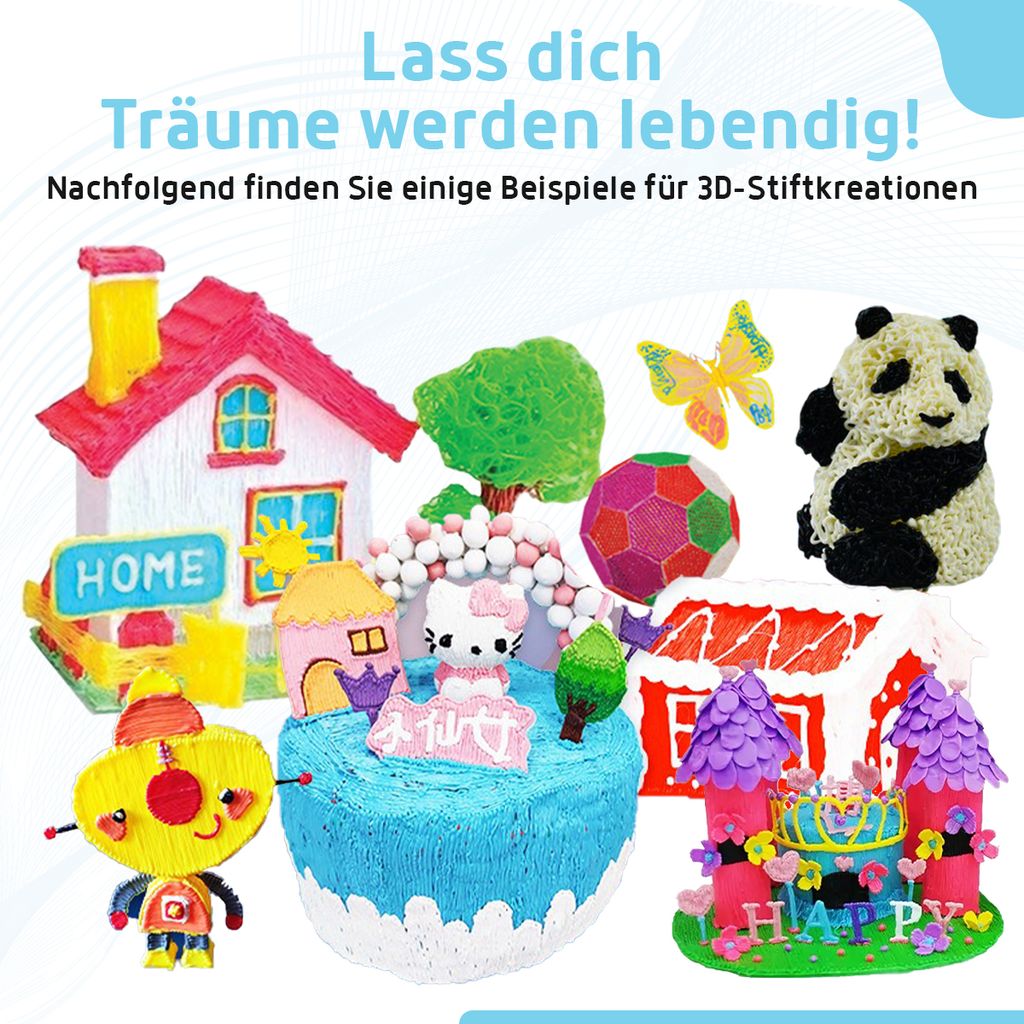 Fleau Kids 3D Stift Starter Pack Blau L - 36m Filament - 12 Produktbild 10