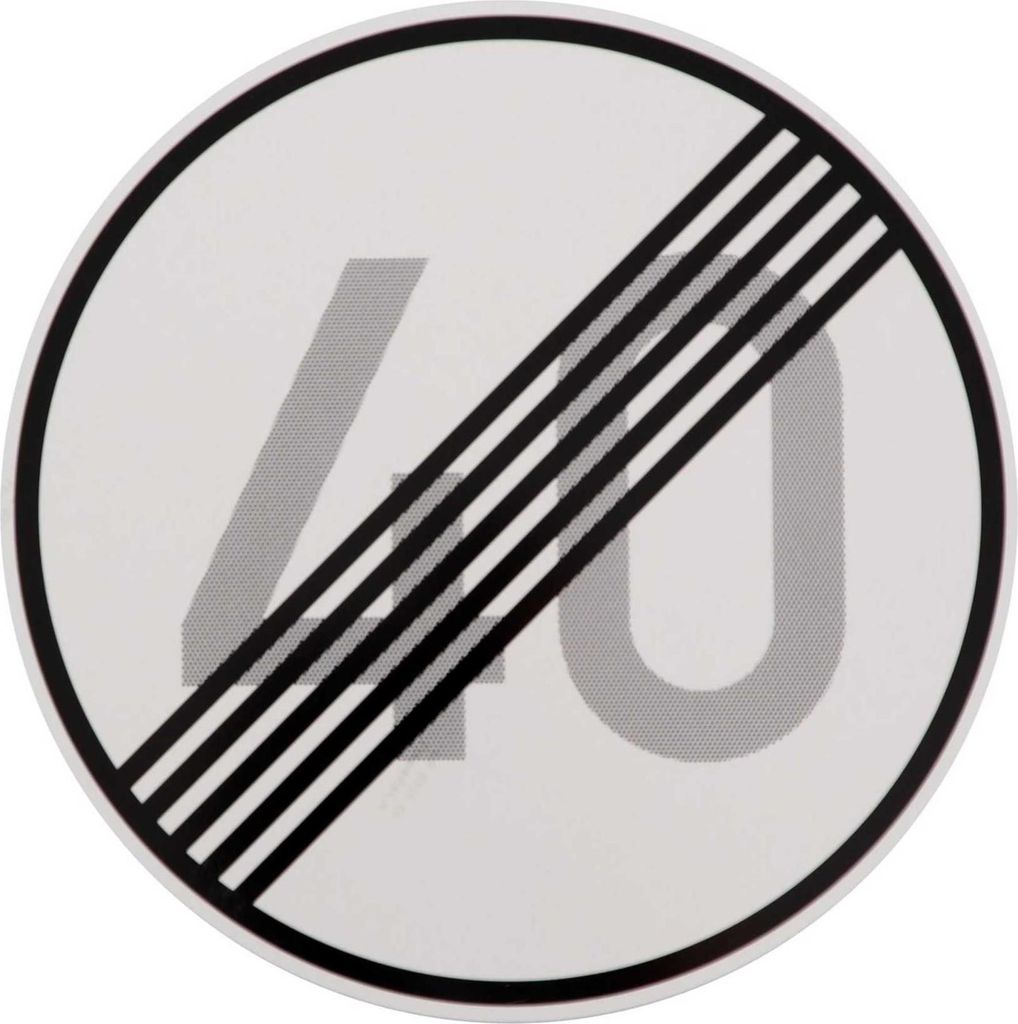 ORIGINAL VERKEHRSZEICHEN Nr. 278-40 ENDE 40 km/h Geburtstagsgeschenk Geburtstagsschild Straßenschild Verkehrsschilder Schild Schilder Straßenzeic...