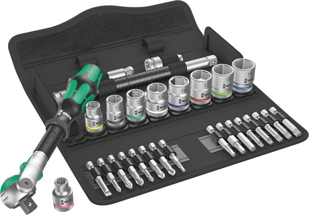 Wera 8100 SB 6 Zyklop Speed Steckschlüsselsatz 3/8" (10 mm) Zdjęcie produktu 