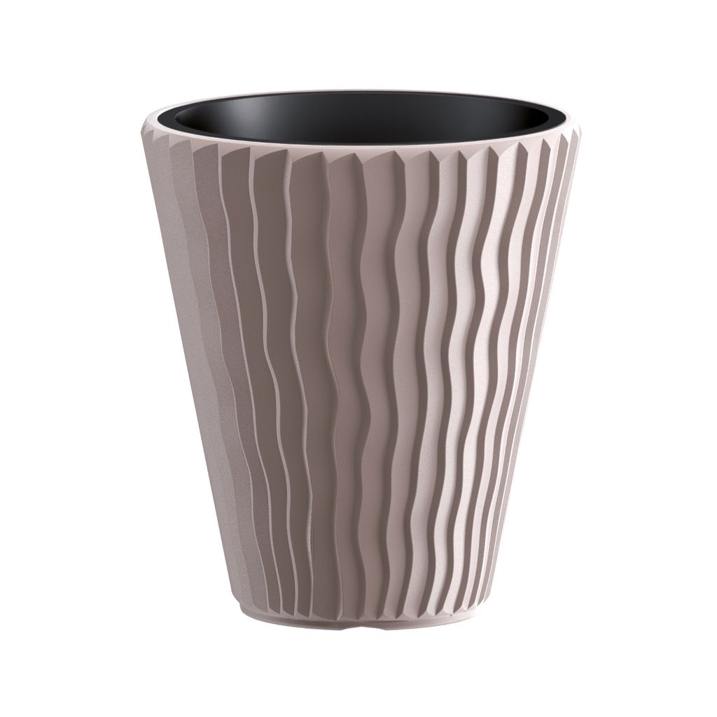 Dekorativer Blumentopf, rund, braun, 18/37 L, 39x43,6 cm, Sandy