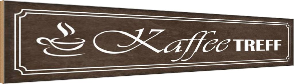 vianmo Holzschild 10x46 cm Kaffee Treff Essen Trinken