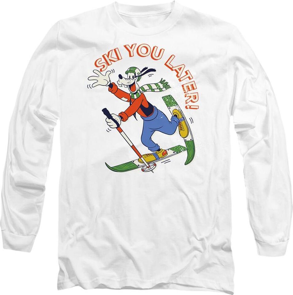 Mickey Mouse - "Ski You Later" T-Shirt für Herren/Damen Uni TV14668 (XXL) (Weiß)