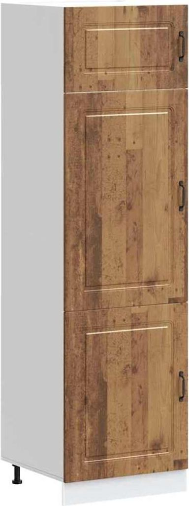 Möbel Küchenschrank - Hängeschrank für Küche - Buffetschrank Kalmar Altholz-Optik Holzwerkstoff - Aufbewahrungsschrank CLORIS4602595