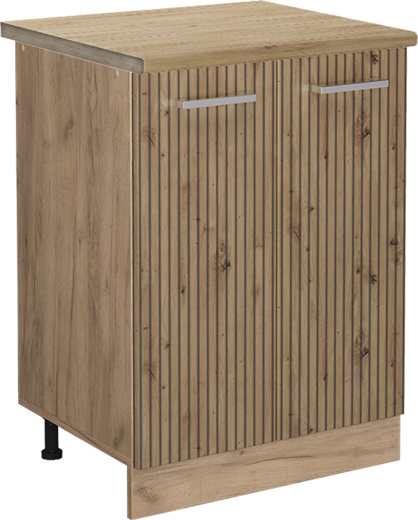 Küchenunterschrank Vicco R-Line Artisan-Eiche 60 cm , AP Eiche, Model 49113