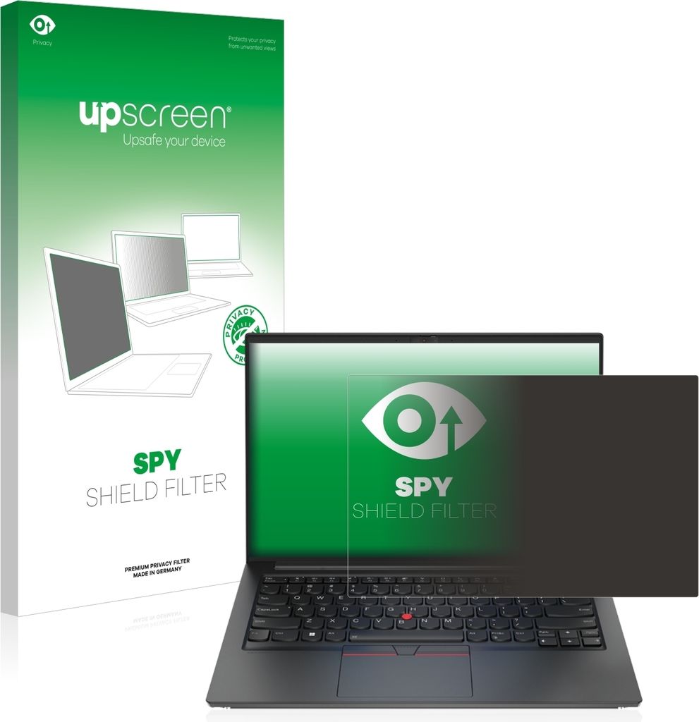 upscreen Blickschutzfilter für Lenovo ThinkPad E14 Gen 4 Anti-Spy Privacy Filter Sichtschutz Blaulicht-Schutz
