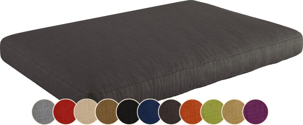 sunnypillow Palettenkissen für Gartenmöbel - Sitzkissen 120x60x15 cm - Palettenauflage für Palettensofa für Haus und Garten - Palettenpolster, ...