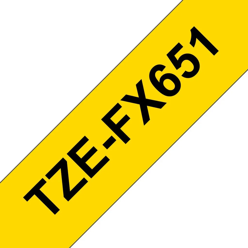 Brother TZEFX651 24mm Originale | Nastro Giallo Flessibile per ID Cavi
