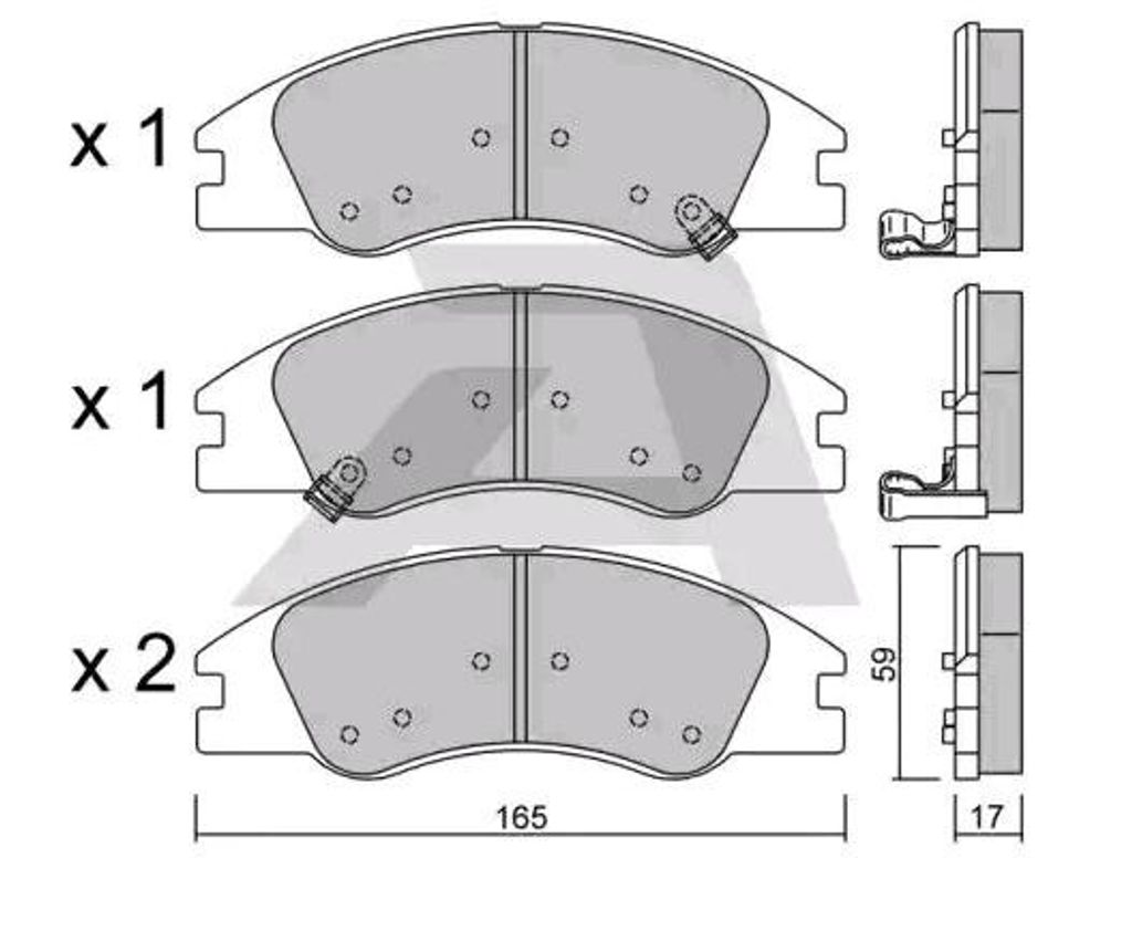 AISIN Bremsbeläge Satz Vorne Bremsklötze für KIA CERATO (LD) BPKI-1902