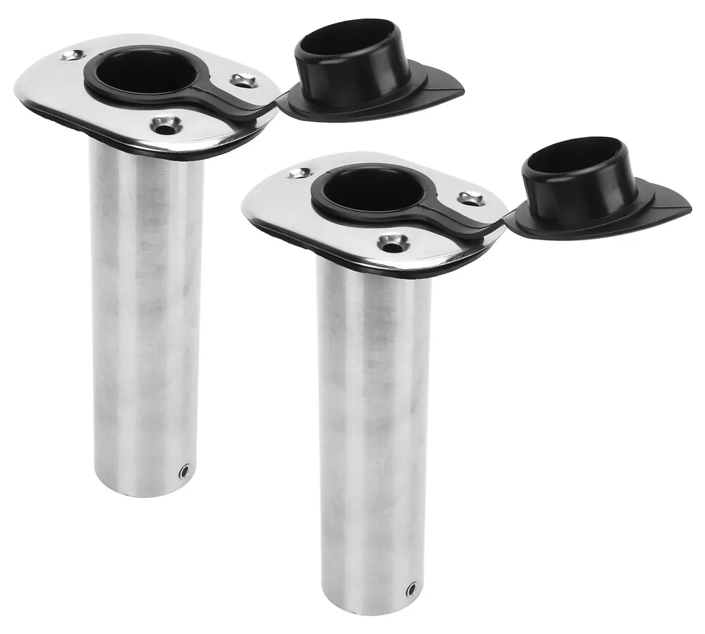 Support Canne Pêche Inox 316 Anti-UV 21,6 cm Bride 90 Degrés pour Yacht