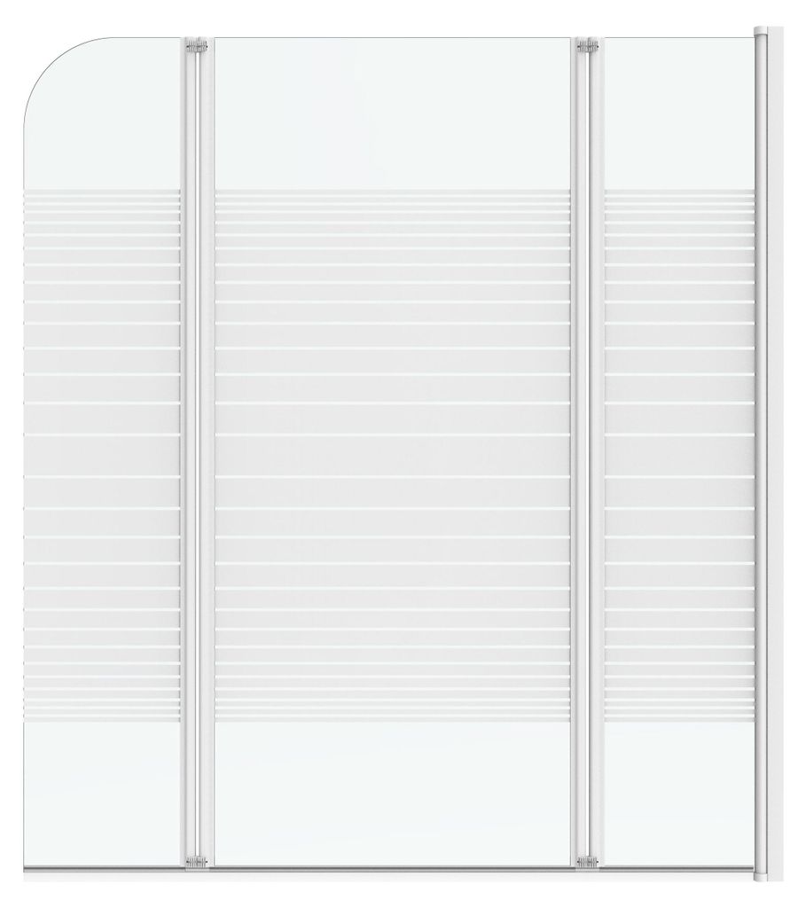MARWELL White Lines 125 x 140 cm schermo doccia pieghevole Immagine del prodotto 