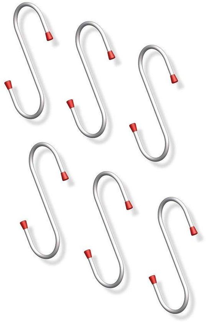Gedotec Werkzeugträger-clip entfernt - haltbar, galvanisiertes Stahlband, mit Gummi beschichtet | 6 Werkzeughalter, Länge: 180 mm | robuste Haken...