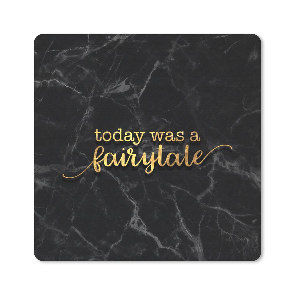 MuchoWow Mauspad Mousepad Zitate - Sprichwörter - Gold - Marmor 20x20 cm - Mousepads - Maus Mat - Pad - Mausunterlage - Desk Mat - Bureauartikeln