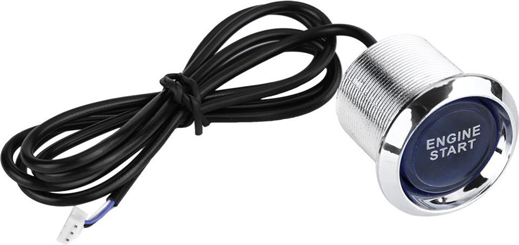 Universal 12V Auto Fahrzeug Motor Start Druckschalter Zündung Starter Blaue LED