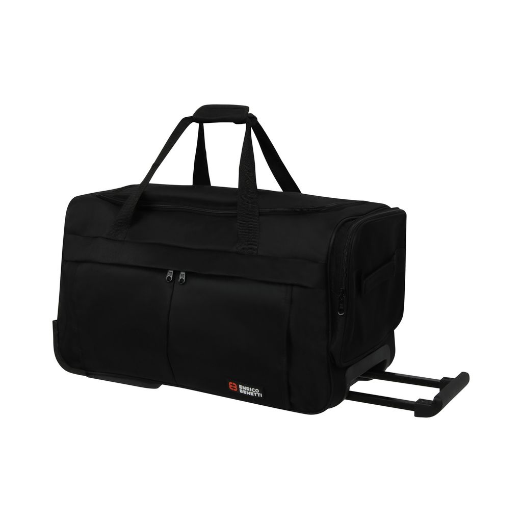 kleine schwarze Rollenreisetasche 55cm  mit Griff Produktbild 