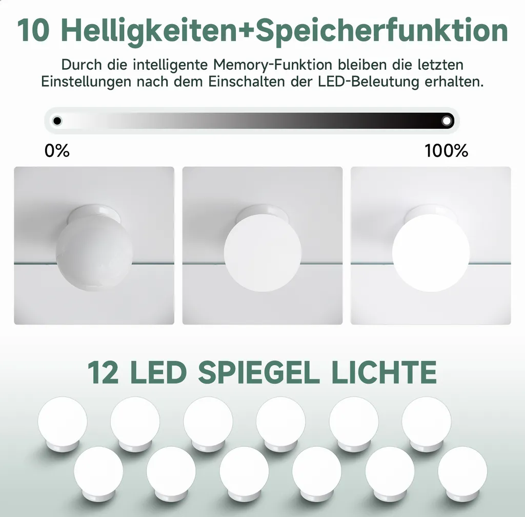 Coiffeuse avec Éclairage LED : Finis les Problèmes de Maquillage Blanc - 3