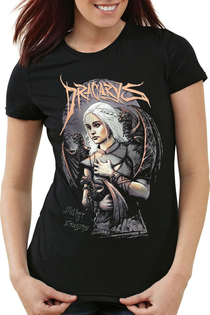 style3 Drachenmutter T-Shirt Damen thrones stark daenerys targaryen game, Größe:M