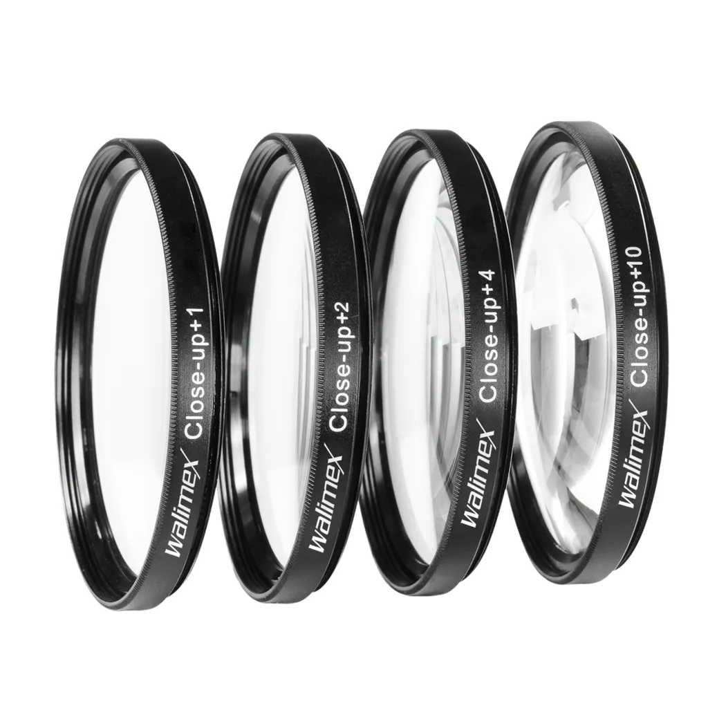 Set Professionale 4 Lenti Macro Walimex 77mm per Fotografia Close-up