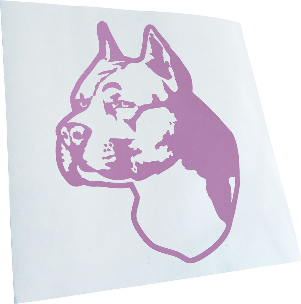Kiwistar - Autoaufkleber - American Staffordshire Terrier - Flieder - 40x31cm - Aufkleber für Auto, Laptop, Fahrrad, LKW, Motorrad mehrfarbig JDM ...