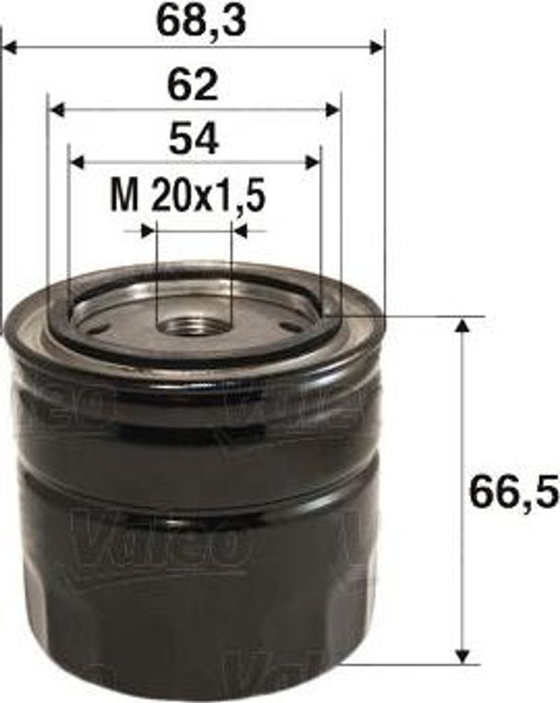 VALEO 586033 Ölfilter OE LF3925 kompatibel mit Clio, Kangoo, Twingo