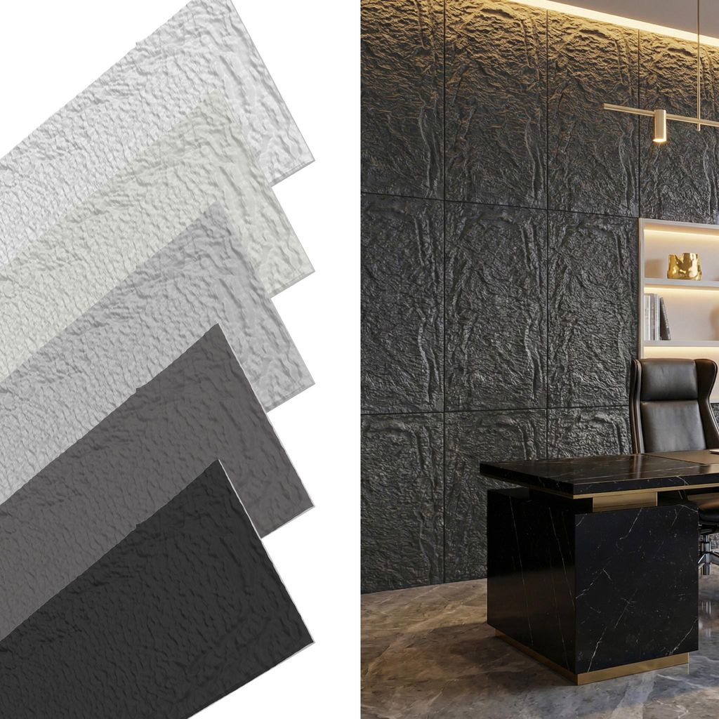 JOIEYOU 2 Stück Wandpaneele Steinoptik 120x60 cm, 5 cm Polyurethan3D Wandverkleidung, Naturstein Wandpaneel Nachbildung für Wohnzimmer Bad Küche...
