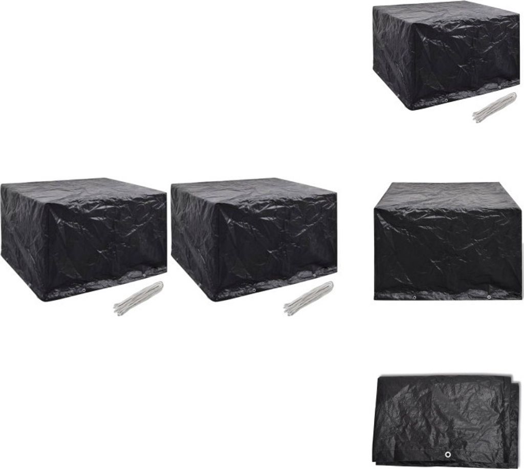 vidaXL Gartenmöbel-Abdeckungen 2 Stk. 8 Ösen 135x135x90 cm - Gartenmöbel-Schutzhüllen